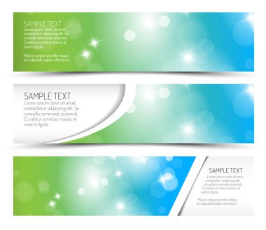 Set of spring horizontal banners clipart