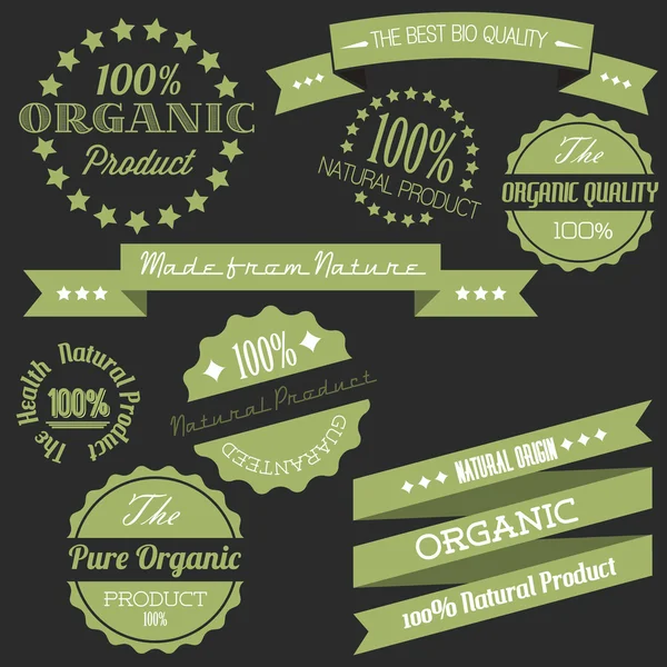 Vector Velhos elementos retro vintage para itens naturais orgânicos — Vetor de Stock