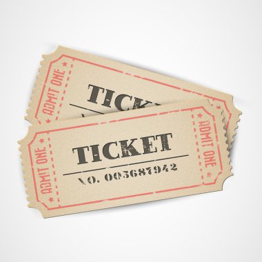Vector vintage tickets
