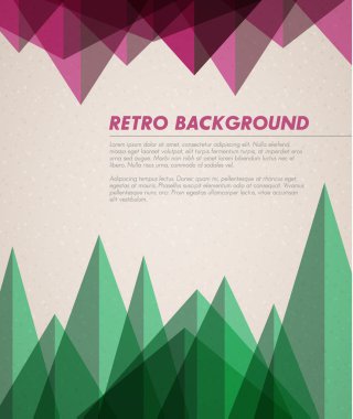 Vector grunge retro background - template clipart