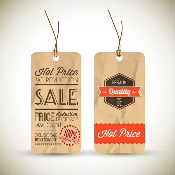 Old retro vintage grunge tags — Stock Vector