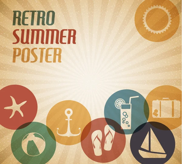 Vector summer poster — Stock Vector