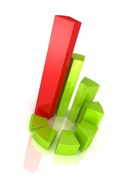 Circular progress bar diagram chart. Financial business stats — Stock Photo, Image