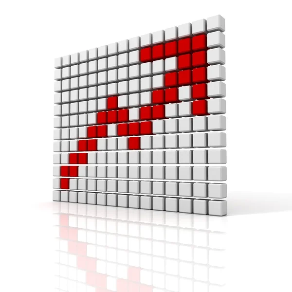 Bedrijfsconcept. rode pijl op een witte achtergrond. 3D-gerenderde afbeelding — Stockfoto