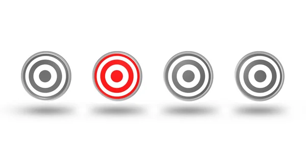 Right target selection concepton white background — Stock Photo, Image