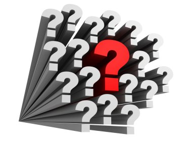 A lot of question marks with one big red question clipart
