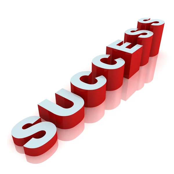 Rode woord succes als een ladder. concept over Wit — Stockfoto