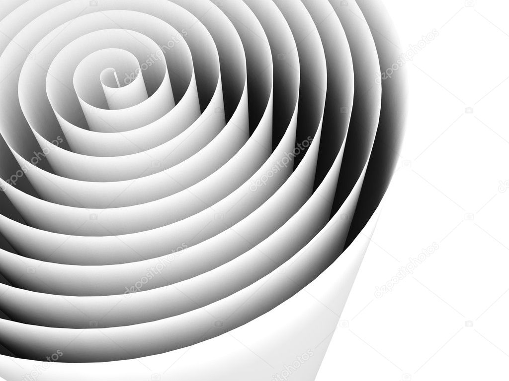 Abstract spiral helix black and white background