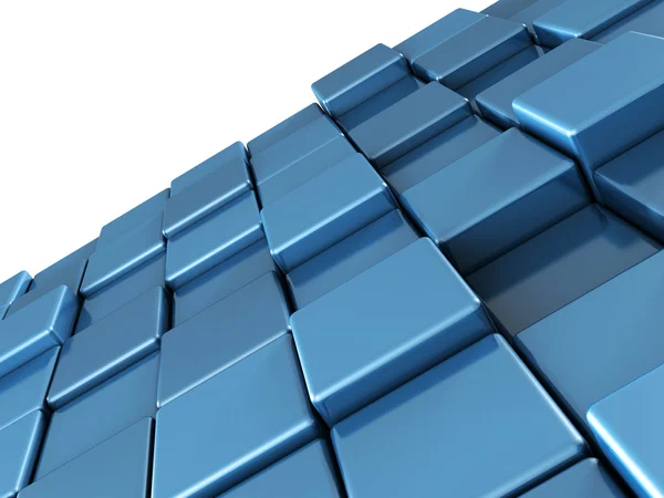 Abstract blue glanzende kubussen achtergrond — Stockfoto