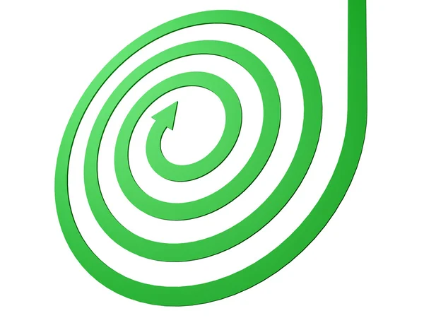 Zielony spiralne strzałki ruchu koncepcji — Zdjęcie stockowe