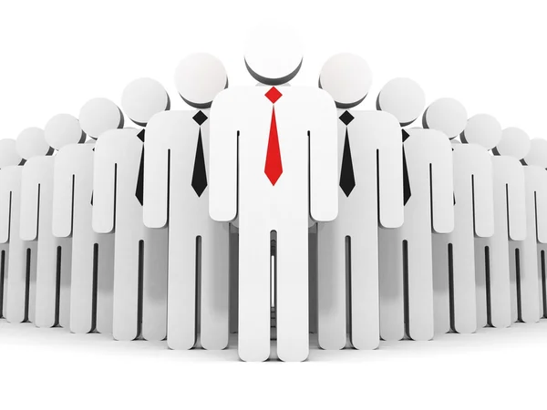 Individual business leader in team flow group — Stock Photo, Image
