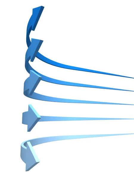 Blue arrows flow motion business background — Stock Photo, Image