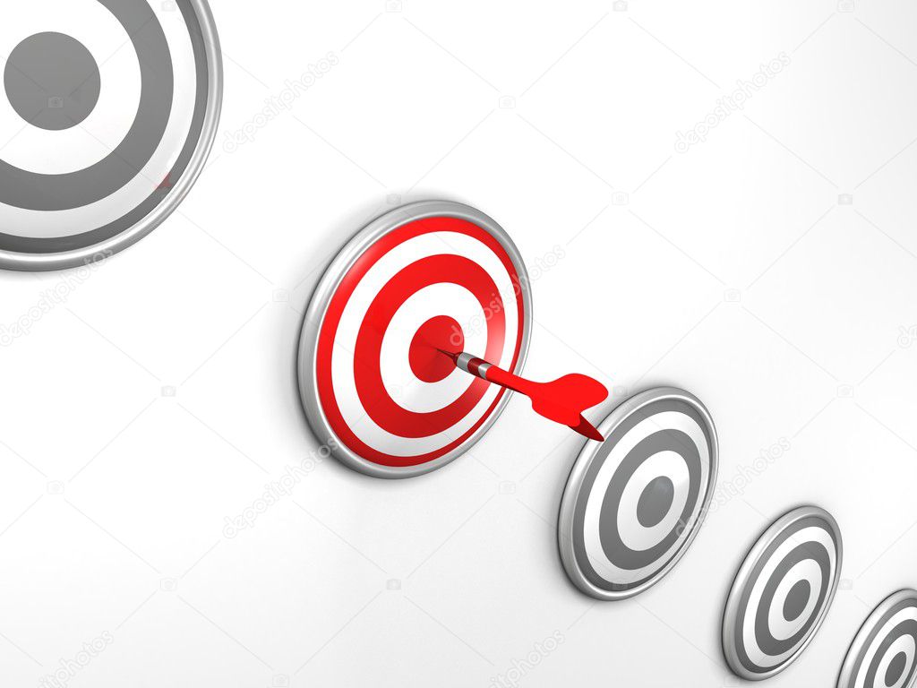 Best darts target success choice concept