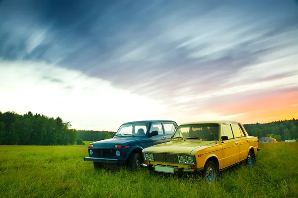 Alte sowjetische Autos — Stockfoto