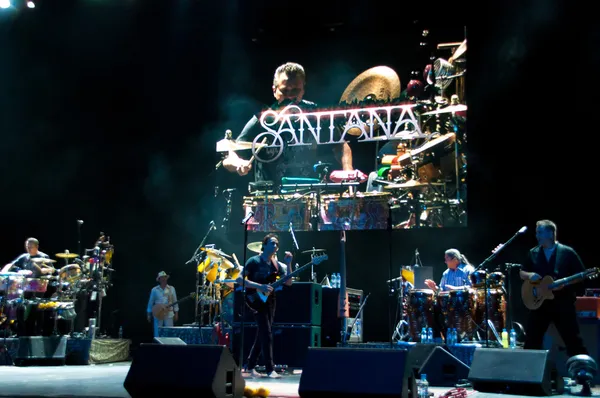Carlos Santanas band – stockfoto