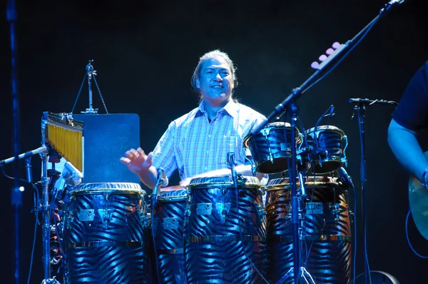 La banda de Carlos Santana: Raúl Rekow — Foto de Stock