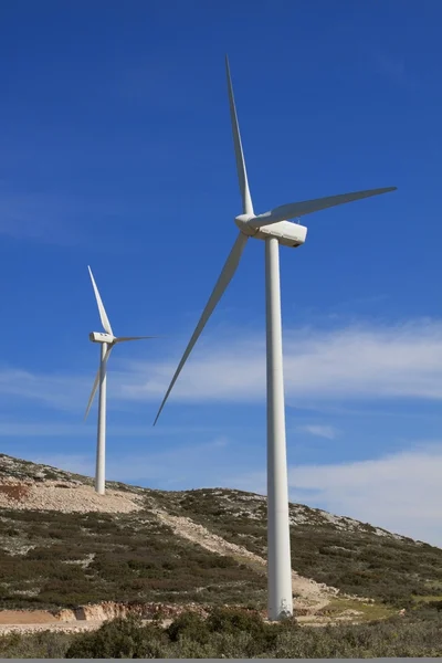 Moulins à vent producteurs d'électricité — Photo