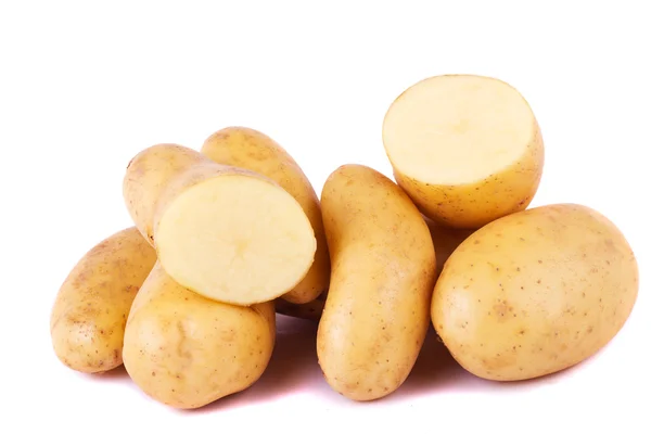 Картошка на белом — стоковое фото