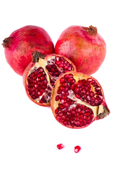 Pomegranates on white — Stock Photo, Image
