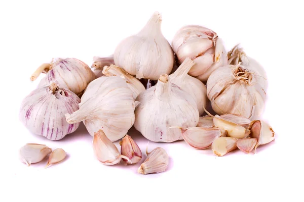stock image Garlic on white