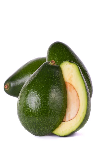 Avocado fruits on white — Stock Photo, Image