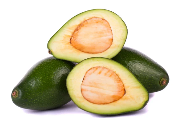 Avocado fruits on white — Stock Photo, Image