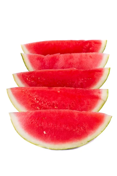 Watermeloen op wit — Stockfoto