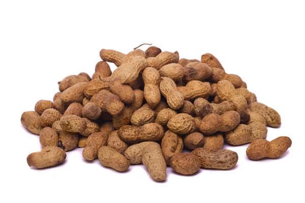 Peanuts on white — Stock Photo, Image