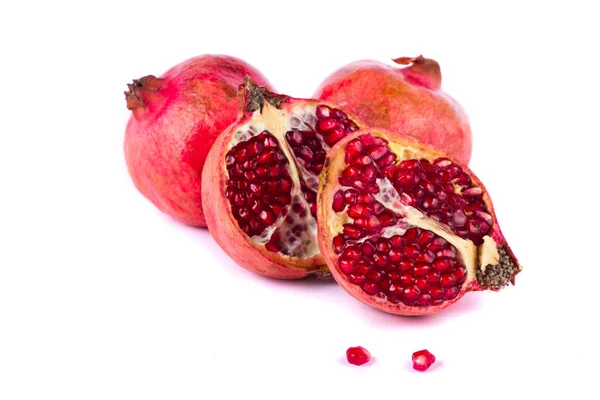 Pomegranates on white — Stock Photo, Image