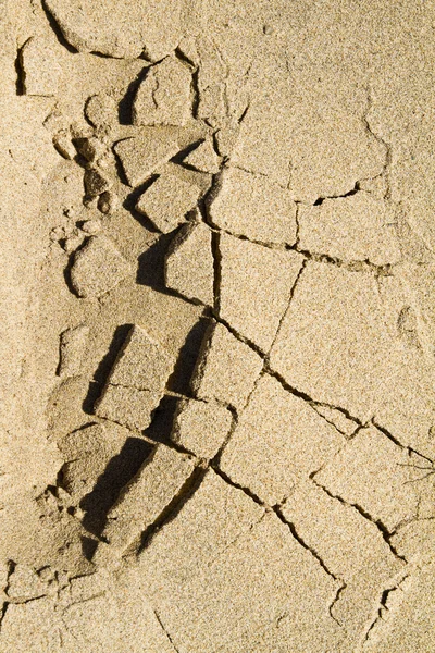 Złamane mokrego piasku — Zdjęcie stockowe