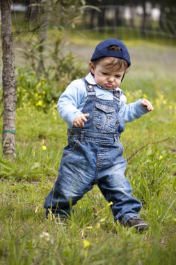 Young child with cap