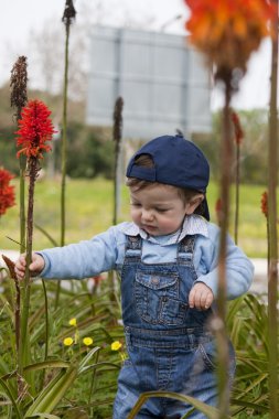 Young child with cap