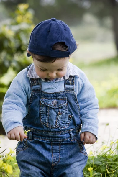 Young child with cap — Stock Photo, Image