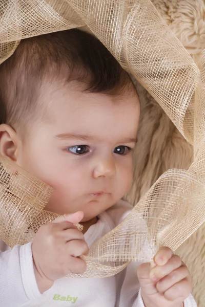 Pasgeboren baby gezicht — Stockfoto