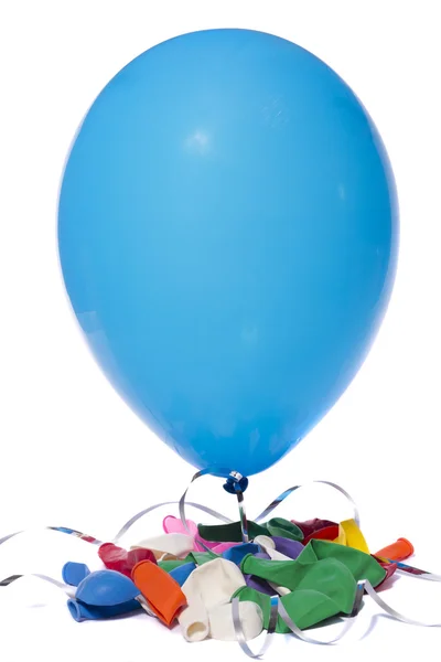 Deflaterede farverige balloner - Stock-foto