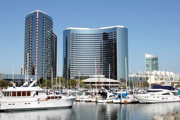 stock image Modern building at the marina