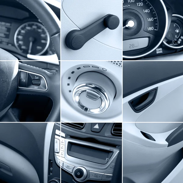 stock image Car interior collage tinted