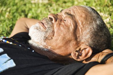 eski Afrikalı zenci ile karakterli yüz