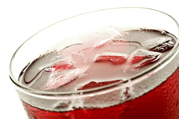 赤いフルーツ ジュースのガラスのクローズ アップ — ストック写真
