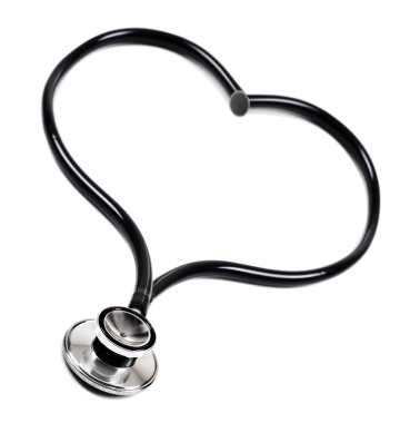 Doctor's stethoscope in the form of a questiond mark clipart