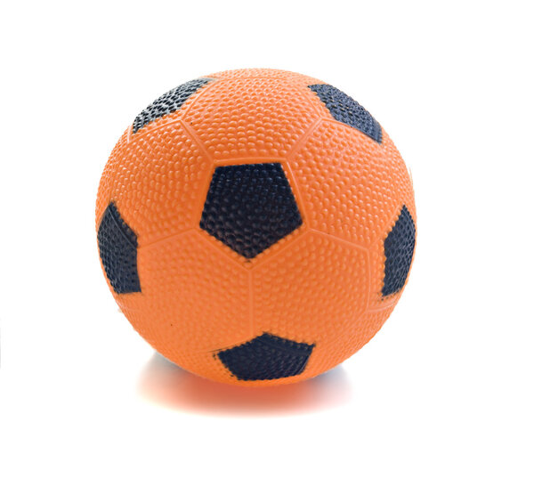 Orange play ball isolated on white