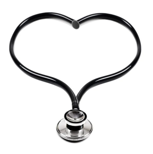 Lekarz stetoskop w formie serca — Zdjęcie stockowe