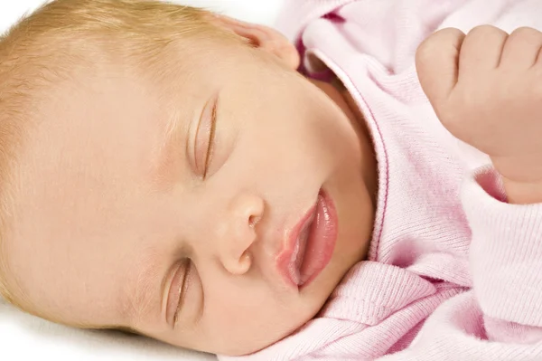 Neonata bambina dormire — Foto Stock