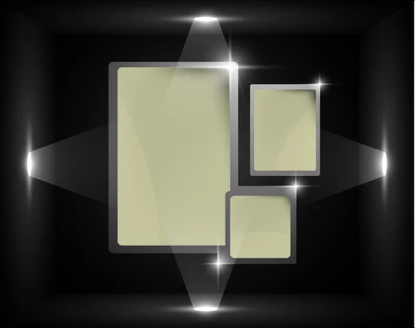 Leeg frame in een kubus — Stockvector