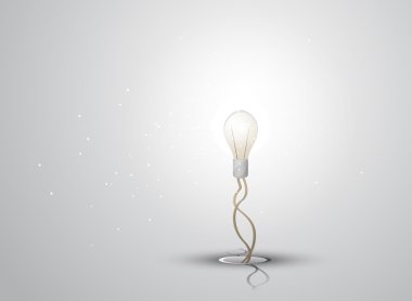 Lamp on a gray background clipart