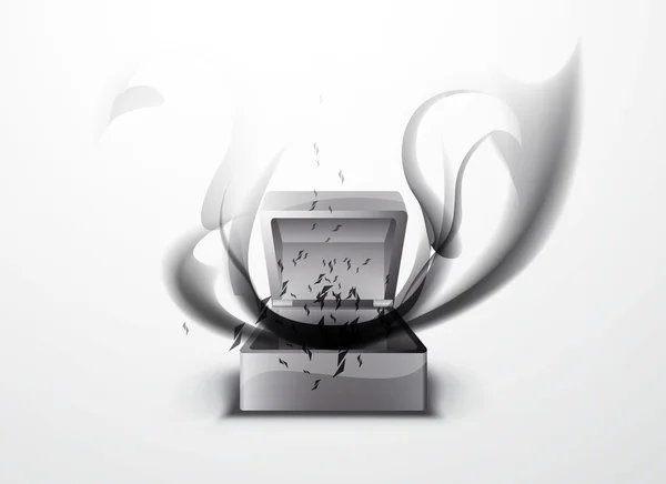 Modèle de fumée noire dans Pandora — Image vectorielle