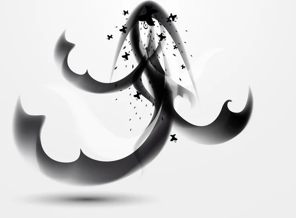 Modèle de fumée noire — Image vectorielle