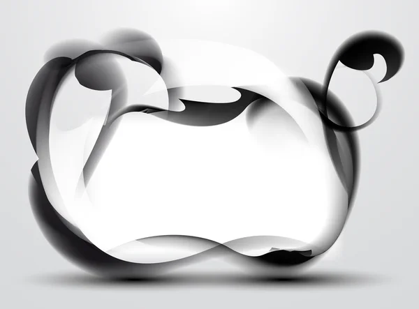 Cadre motif fumée noire — Image vectorielle