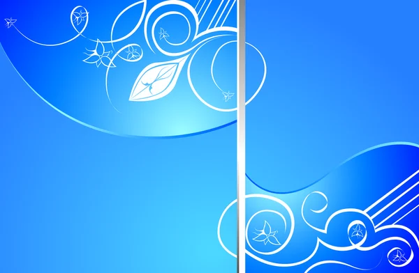 Witte patroon op een blauwe achtergrond — Stockvector