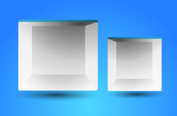 Zwei Werbe-Box auf blauem Hintergrund — Stockvektor